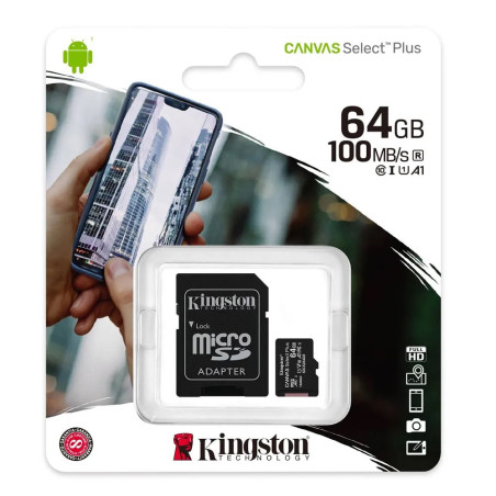 Memoria MicroSD Canvas Select Plus 64GB - Kingston