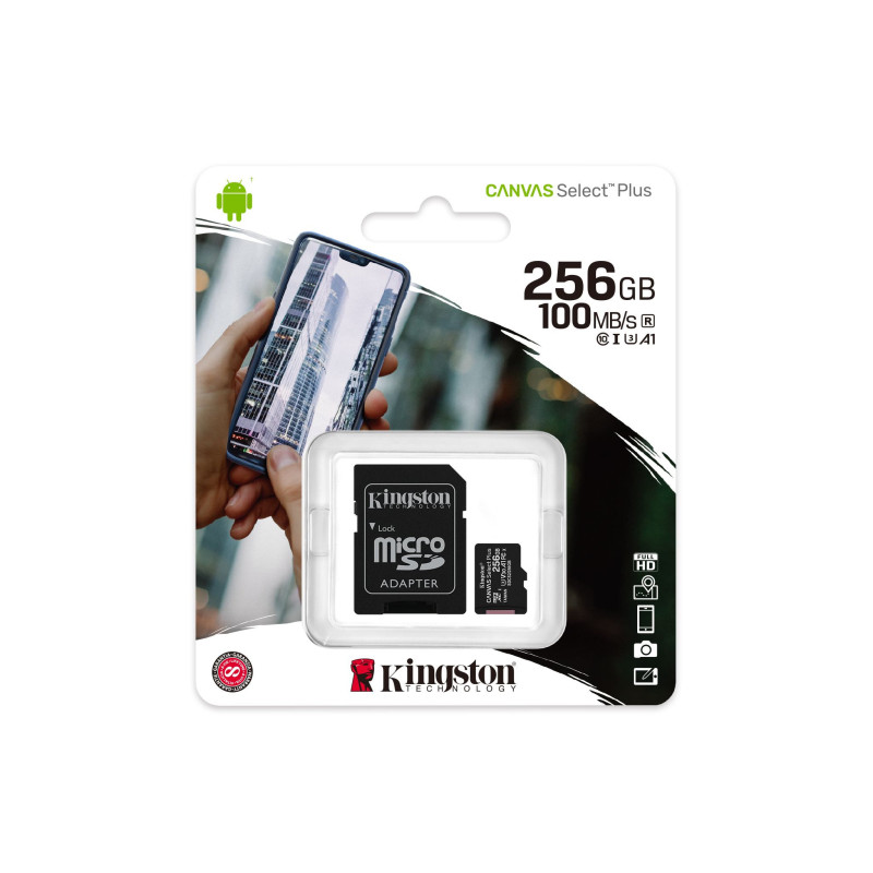Memoria MicroSD Canvas Select Plus G3 256GB - Kingston