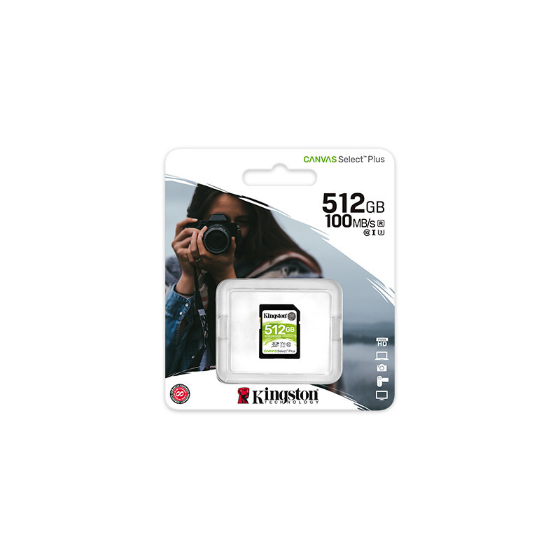Memoria SD 512Gb Canvas Select Plus - Kingston