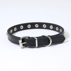 Collar para perro o gato con remaches Negro